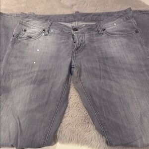 DSQUARED Gray Straight Leg Jeans Classic Style